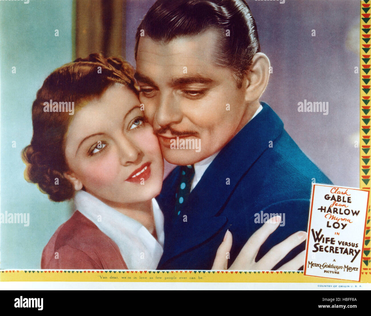 WIFE VS. SECRETARY, from left: Myrna Loy, Clark Gable, 1936 Stock Photo ...