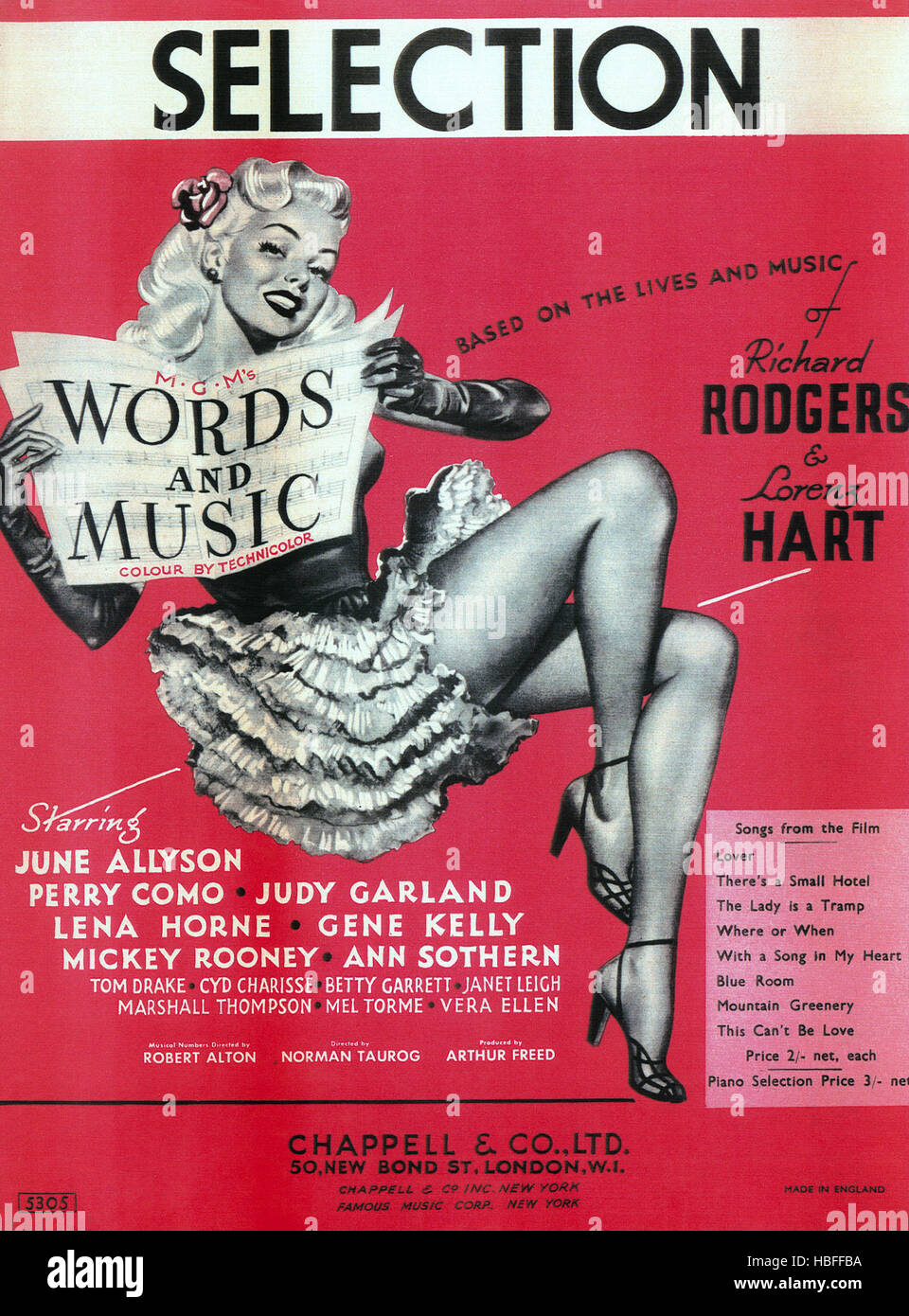 WORDS AND MUSIC, 1948 Stock Photo