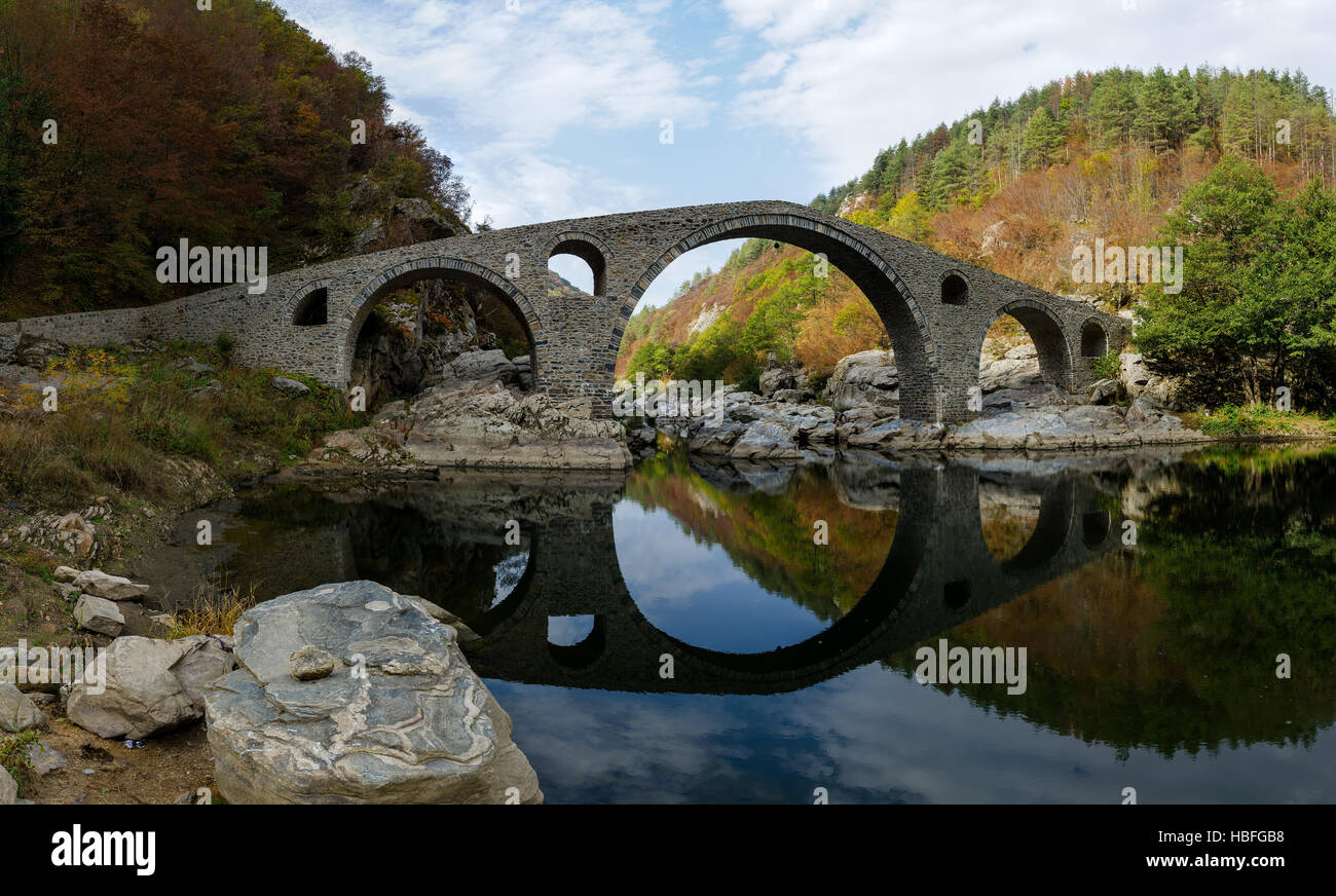 Devil Bridge or 'Dyavolski most' landmark in Rhodope mountain, Bulgaria Stock Photo