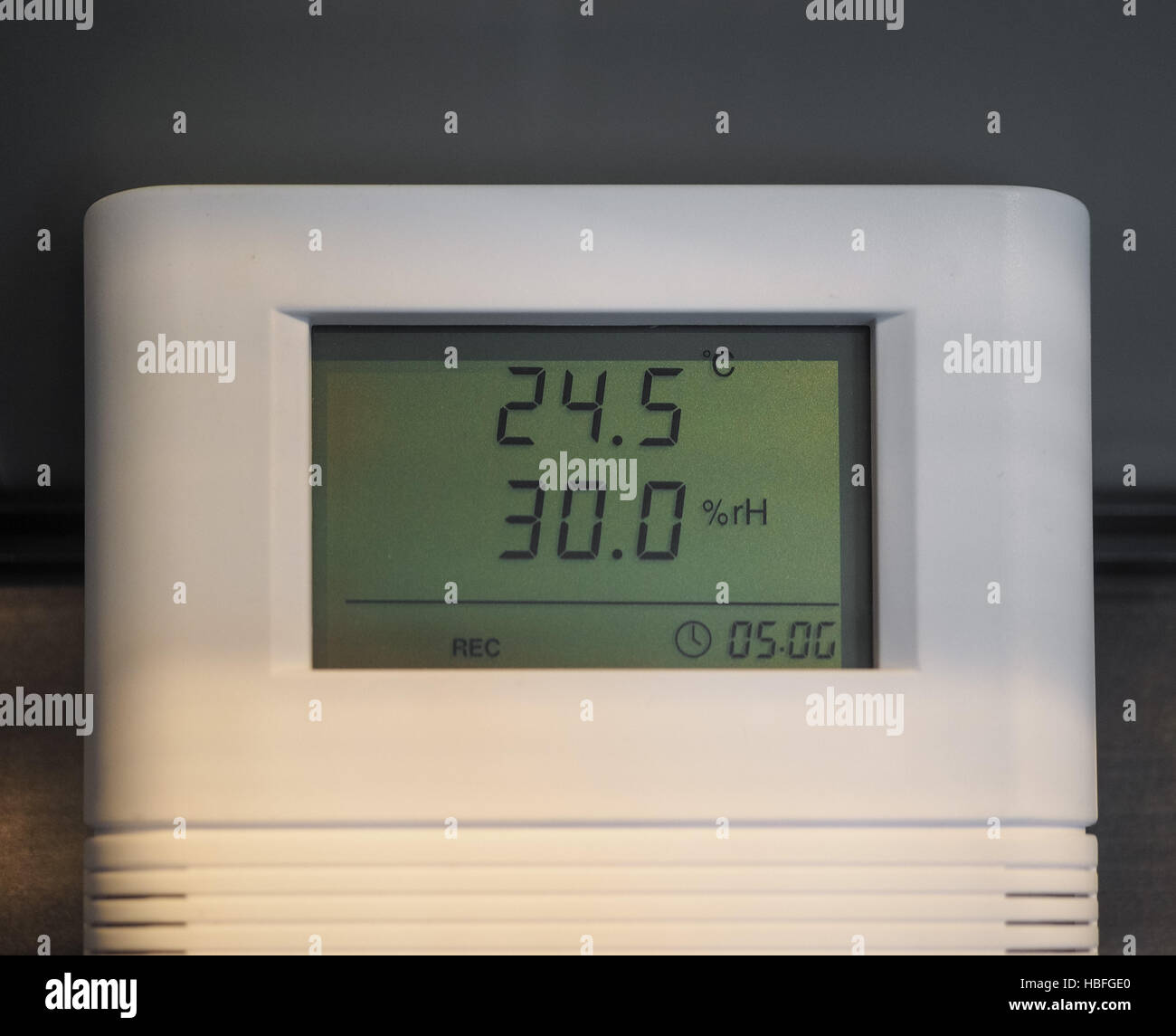 Hygrometer and thermometer instrument Stock Photo Alamy