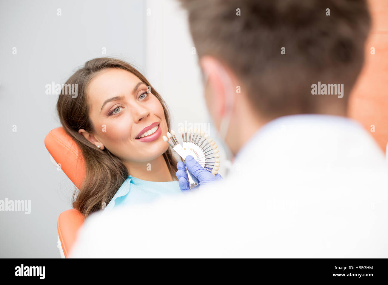 Set of implants with various shades of tone Stock Photo