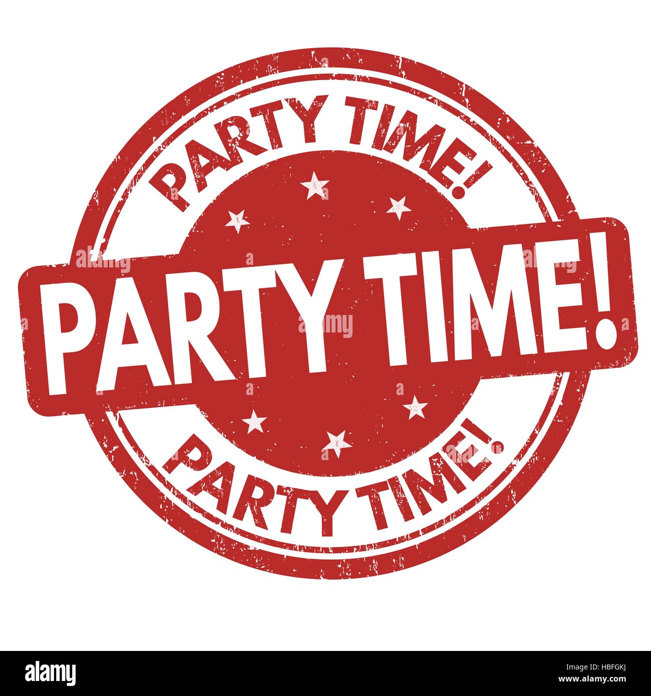 Party time grunge rubber stamp on white background Stock Vector Image ...
