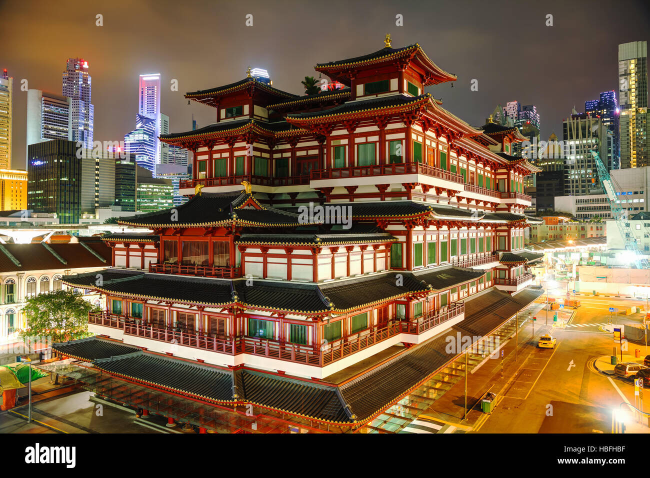 Buddha Tooth Relic temple in Singapore Stock Photo