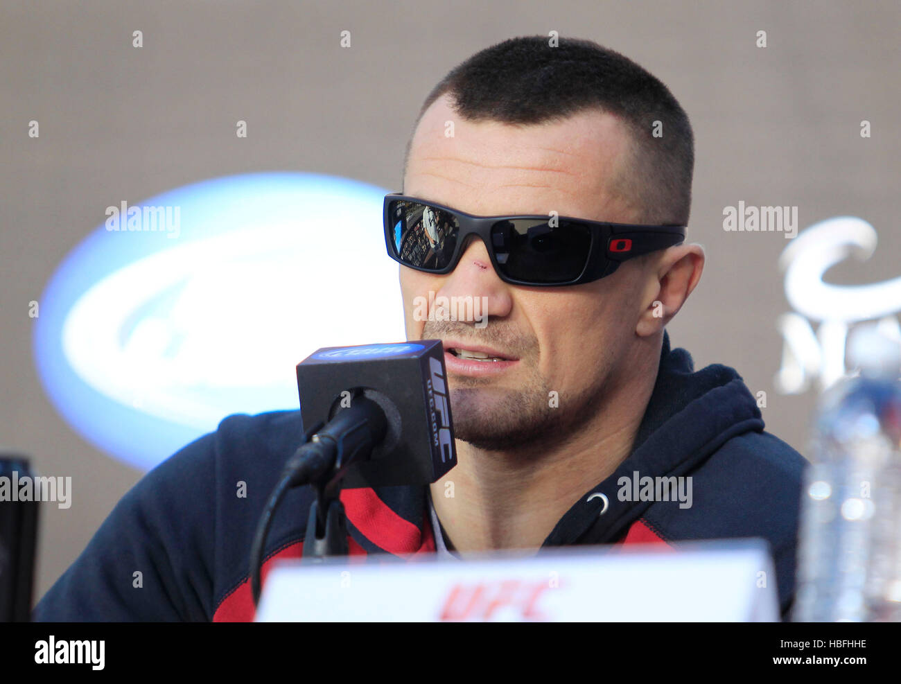 UFC fighter Mirko Cro Cop during a press conference for UFC 137 in Las Vegas, Nevada on Thursday, October 27, 2011. Photo by Francis Specker Stock Photo