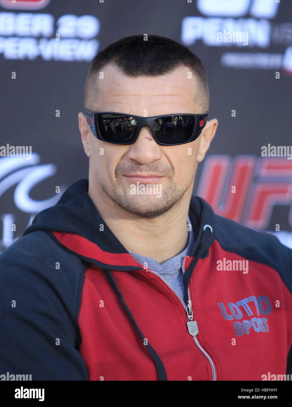 UFC fighter Mirko Cro Cop during a press conference for UFC 137 in Las Vegas, Nevada on Thursday, October 27, 2011. Photo by Francis Specker Stock Photo