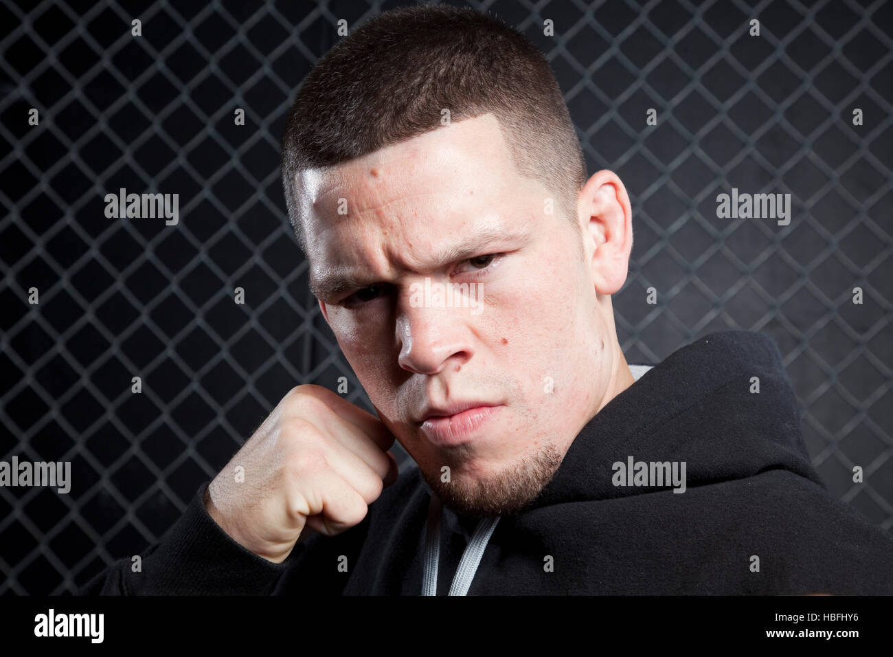 A portrait of UFC fighter Nate Diaz in Las Vegas, Nevada on Wednesday