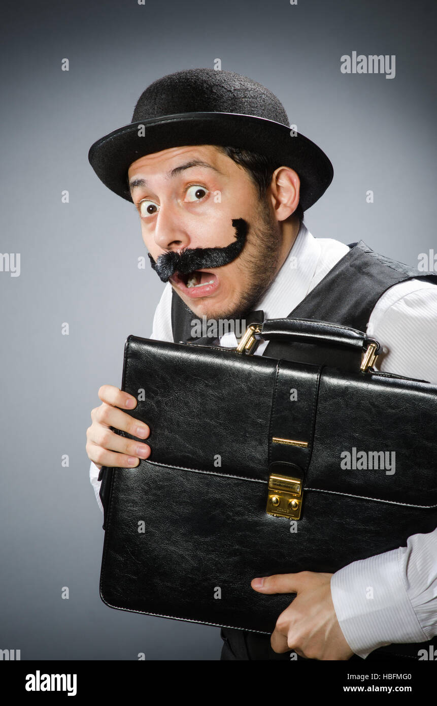 Funny man in vintage concept Stock Photo - Alamy