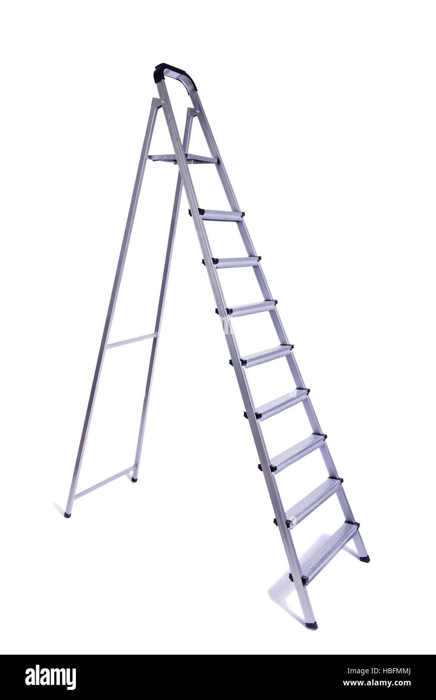 Ladder isolated on the white background Stock Photo - Alamy