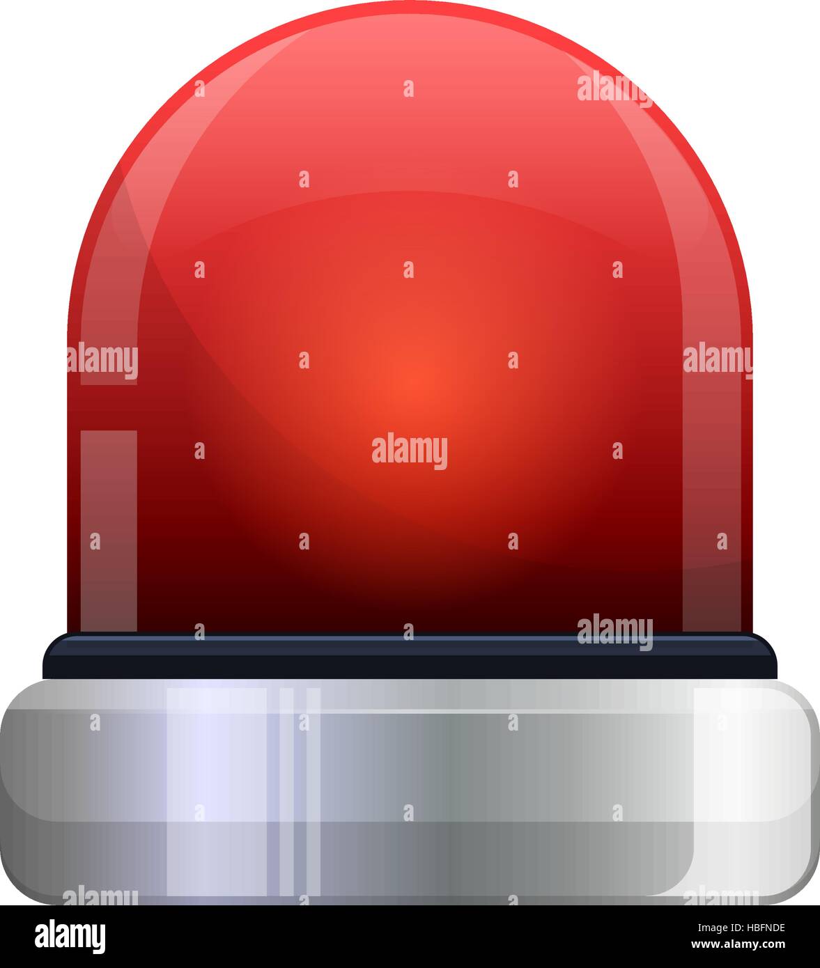 vector illustration of red flashing emergency light Stock Vector Image