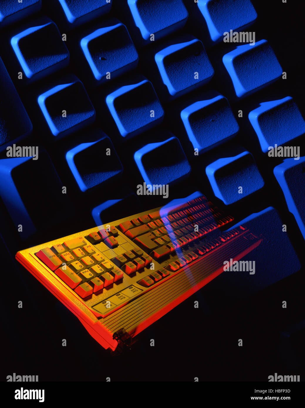 concept image of computer keyboard with key overlay Stock Photo Alamy