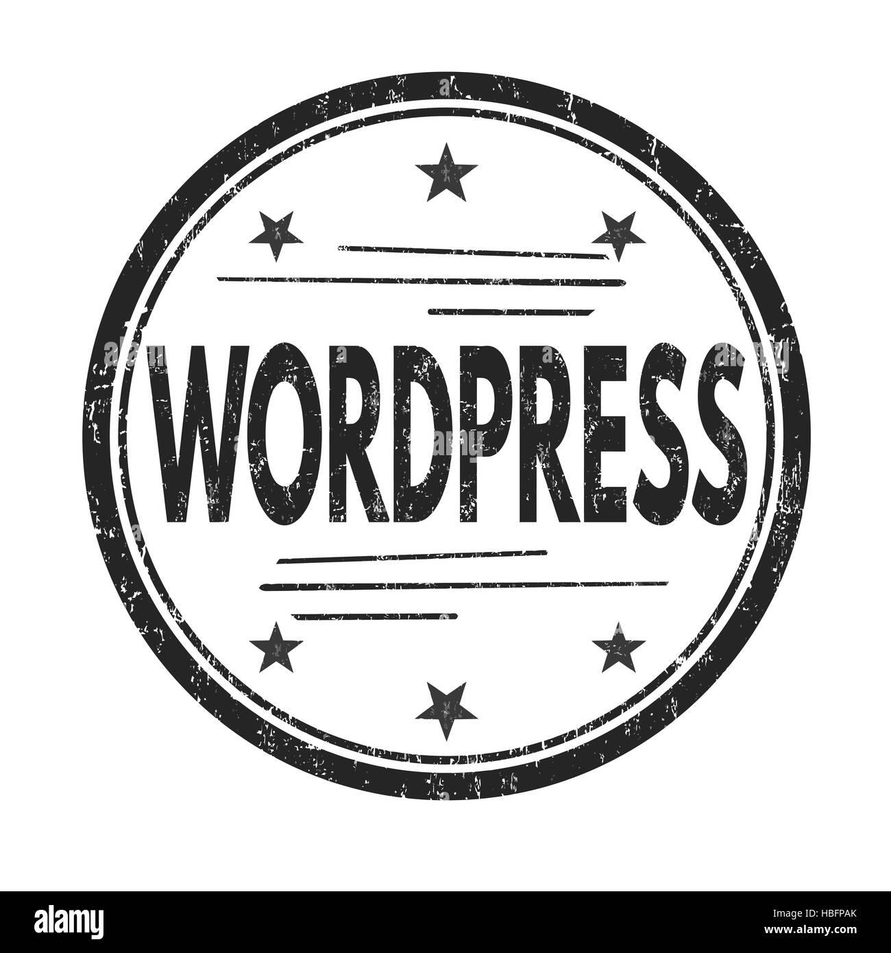 wordpress grunge rubber stamp on white background vector illustration