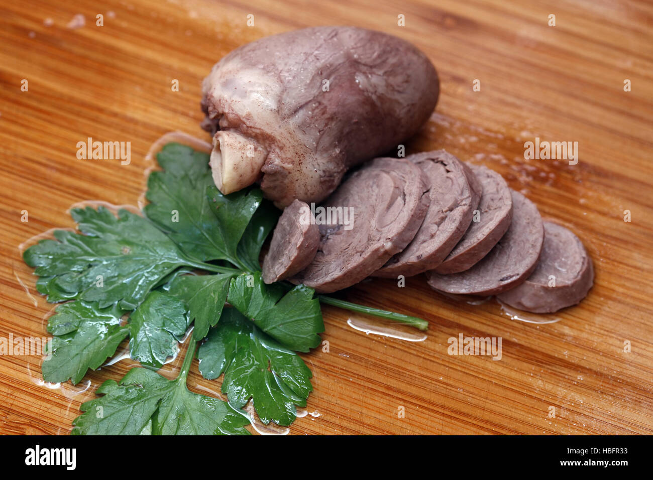 Roasted turkey heart closeup Stock Photo Alamy