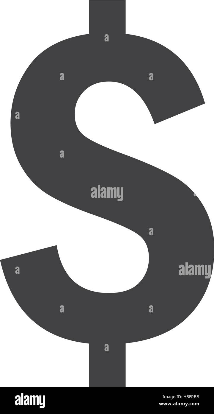 Money black symbol over white background, vector illustration Stock