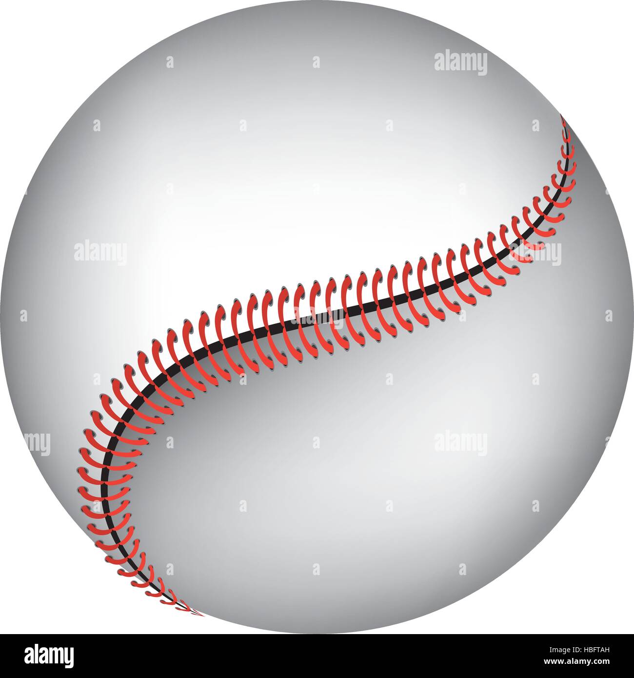 Baseball ball isolated icon over white background, vector illustration ...