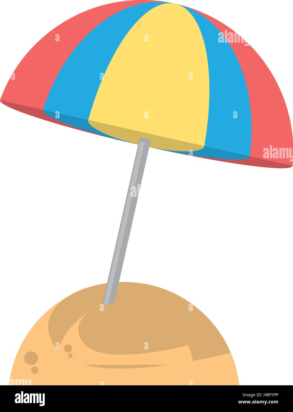 beautiful umbrella sun beach sand vector illustration eps 10 Stock ...