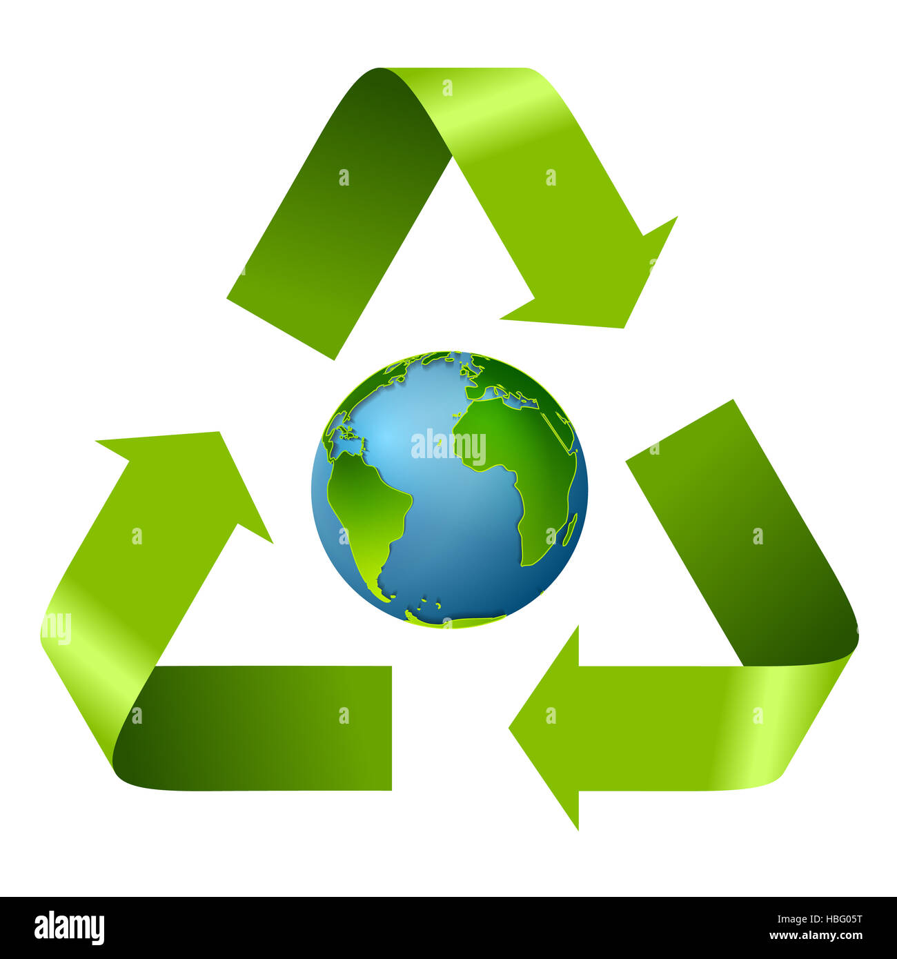 Earth Day design with recycle arrows Stock Photo