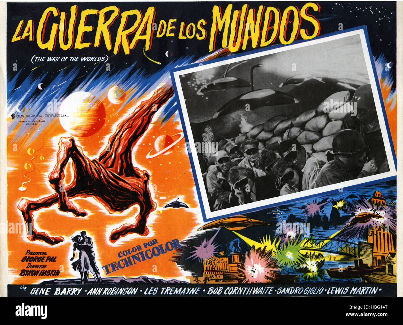THE WAR OF THE WORLDS, Mexican poster art, 1953 Stock Photo