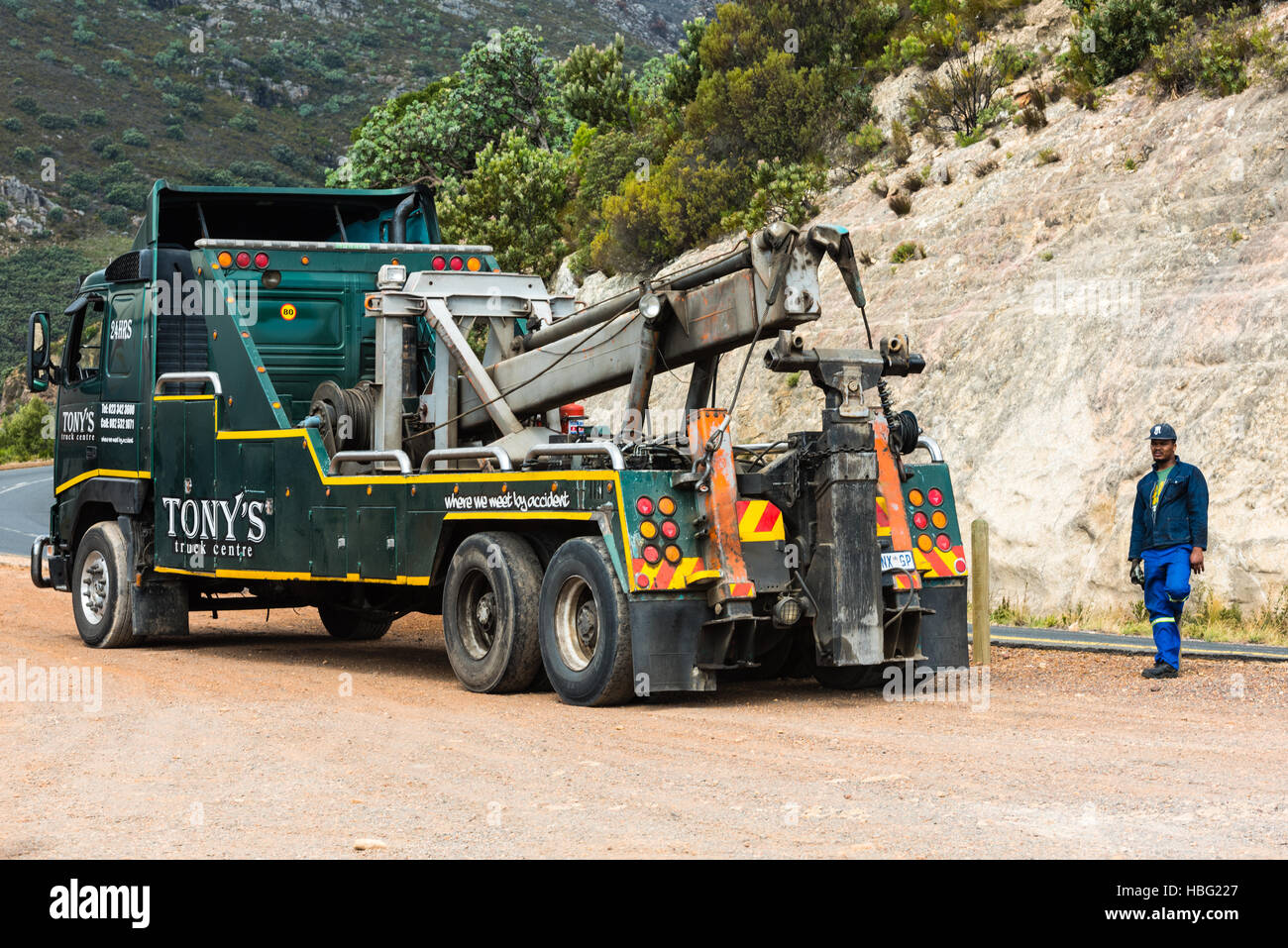 heavy duty wrecker used for towing semi trucks Stock Photo - Alamy