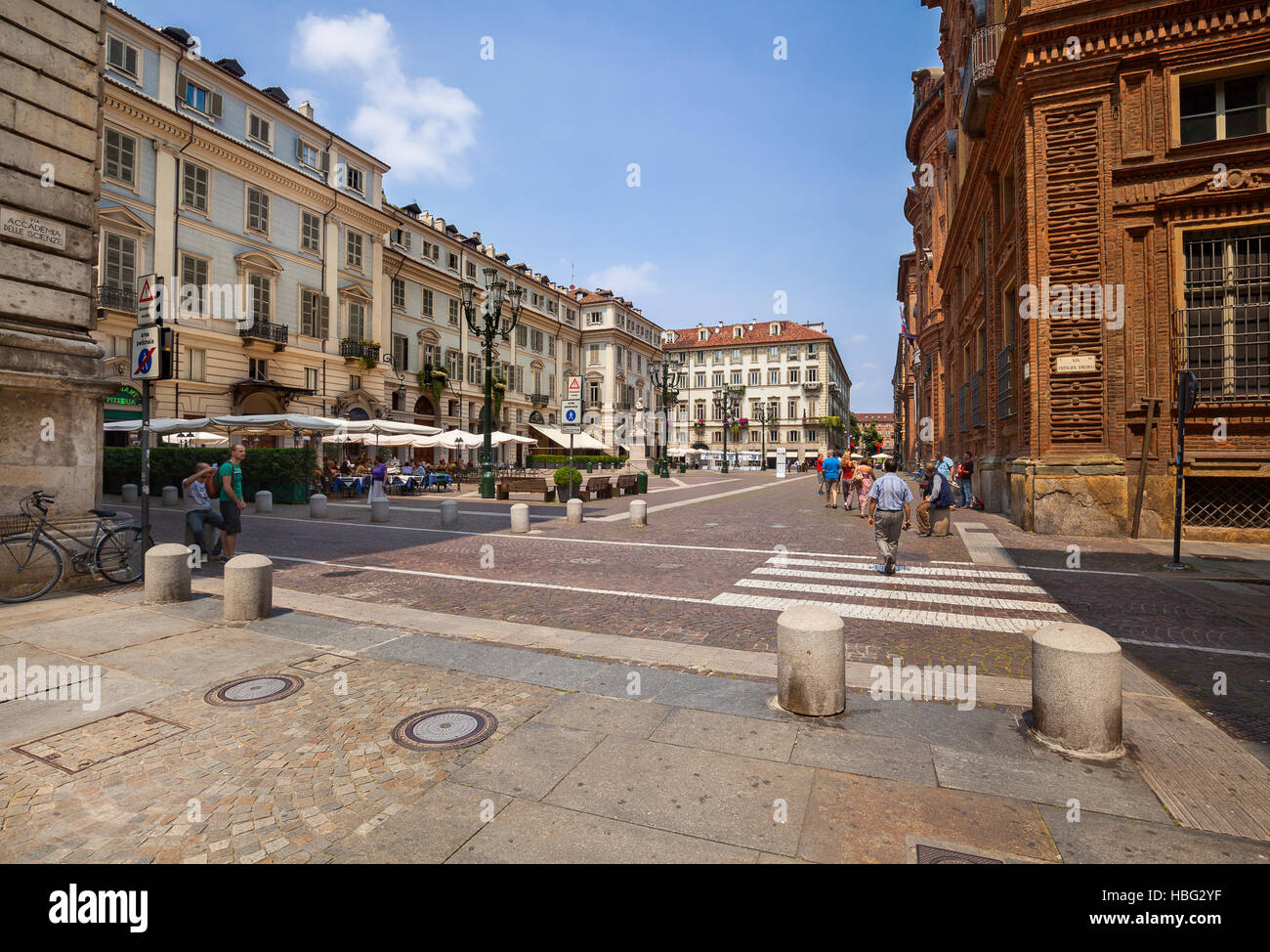 Piazza Carignano square in Turin Stock Photo