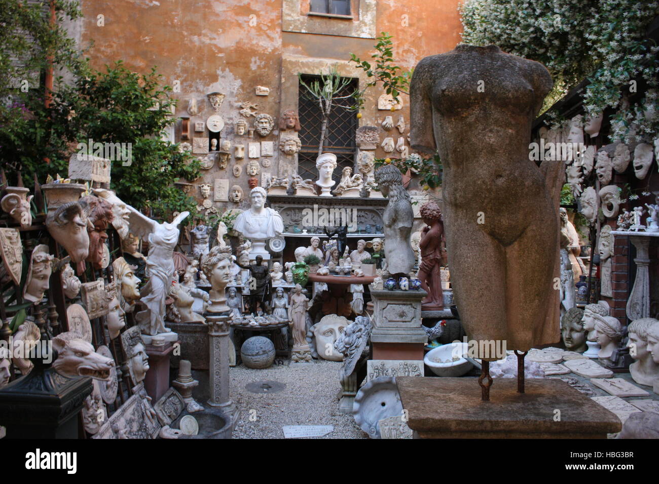 Rome, shop of a sculptor Stock Photo