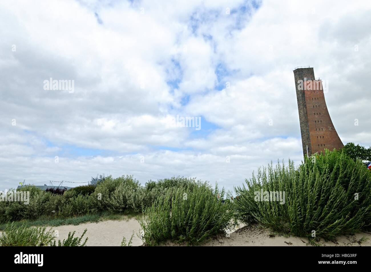 Beach of Laboe Germany with its memorials Stock Photo