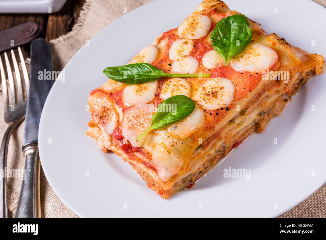 Lasagne Stock Photo Alamy