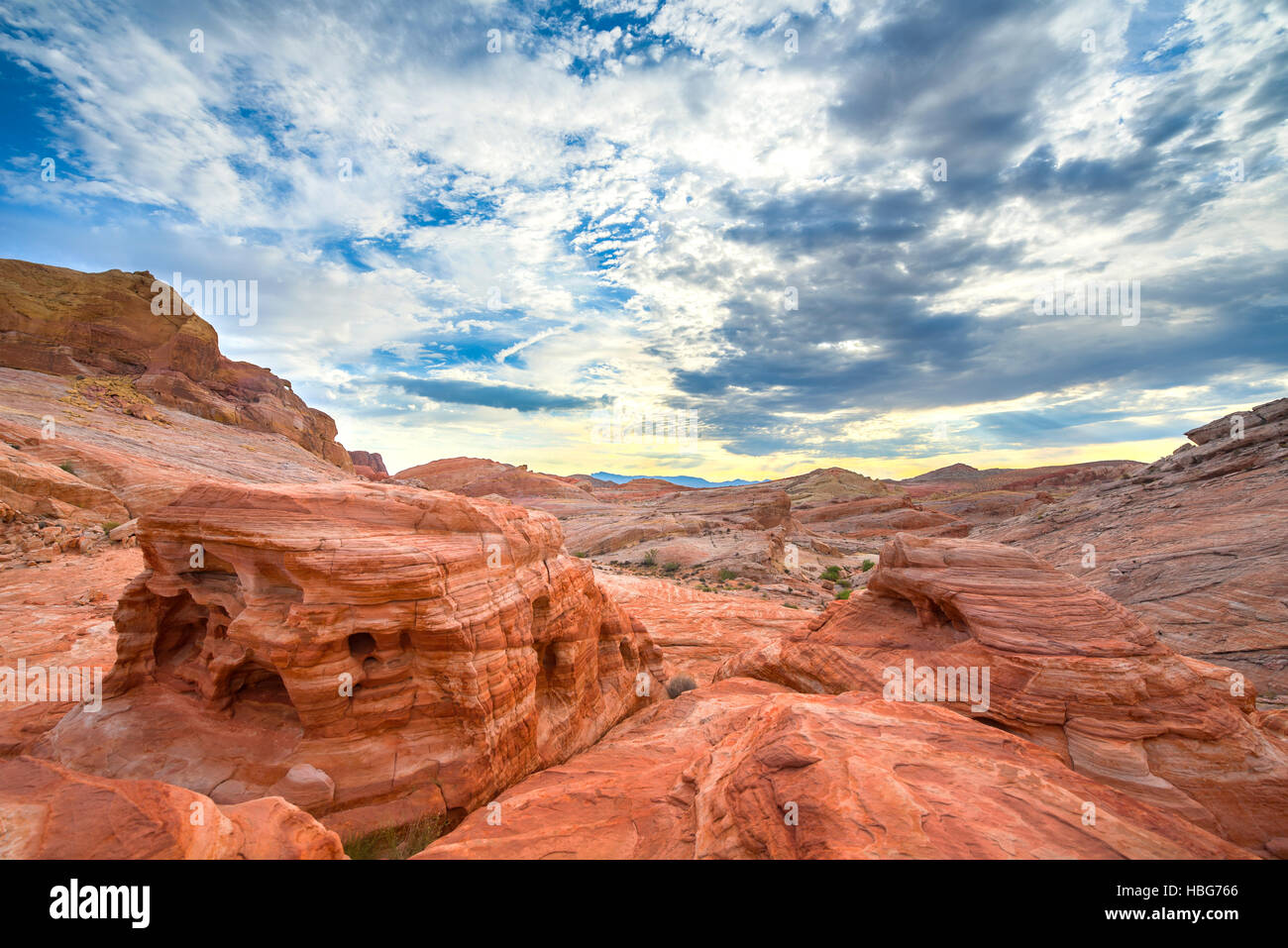 Orange-red rock formations, sandstone, White Domes Trail, Valley of ...