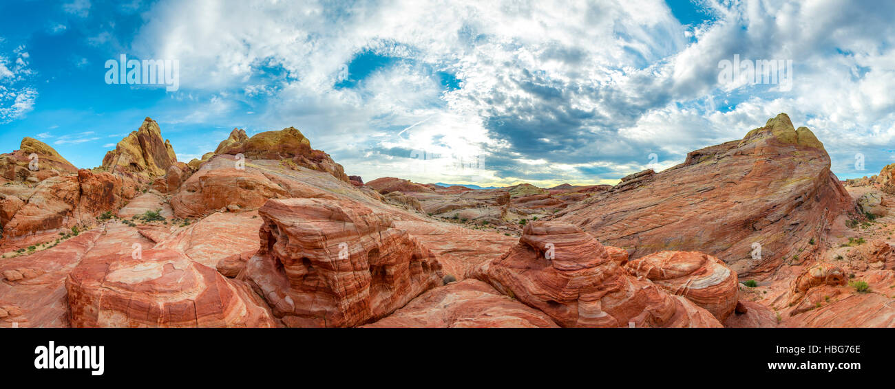 Orange-red rock formations, sandstone, White Domes Trail, Valley of ...