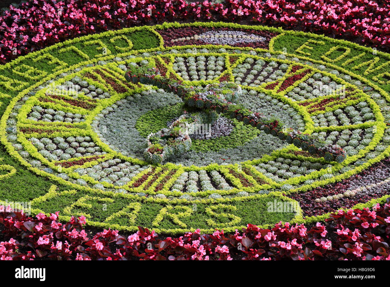 Floral Clock, Edinburgh Scotland Stock Photo