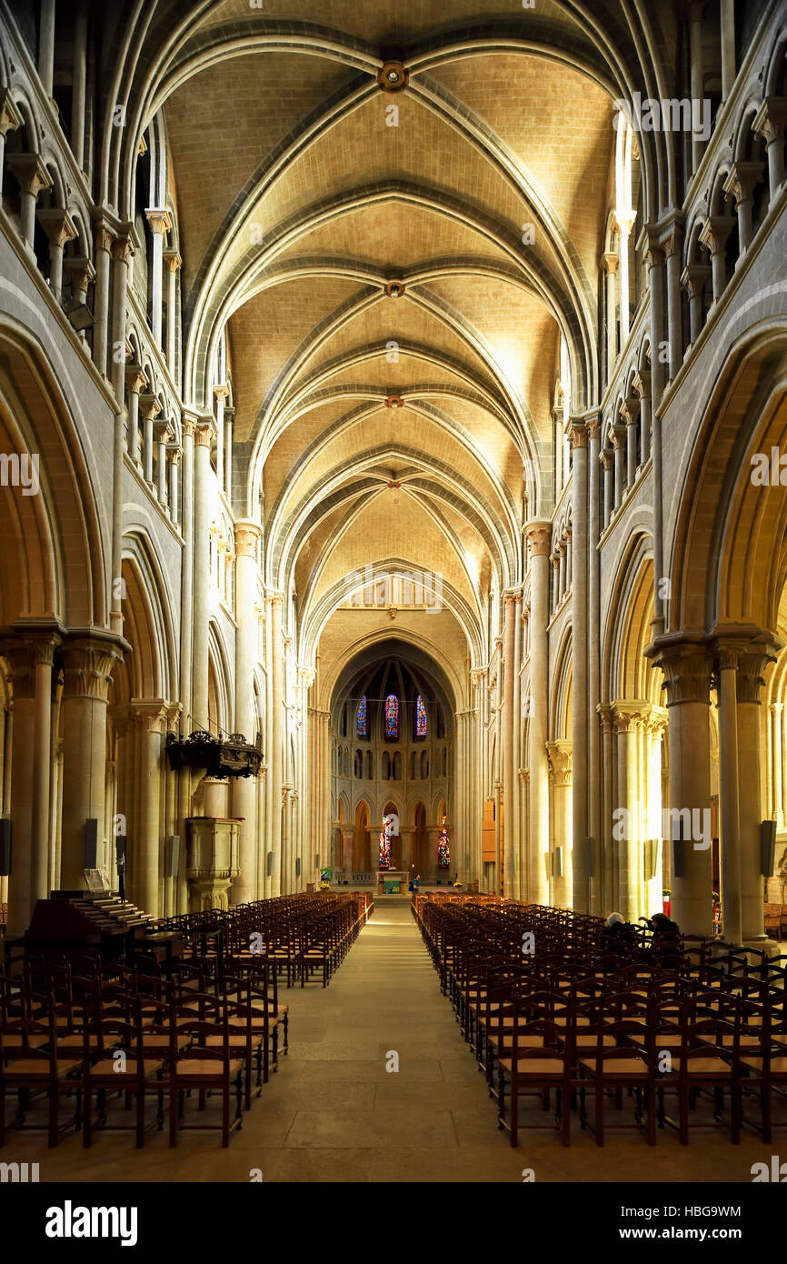 Interior Of Cathedral Of Notre Dame Former Church Of Lausanne Diocese 