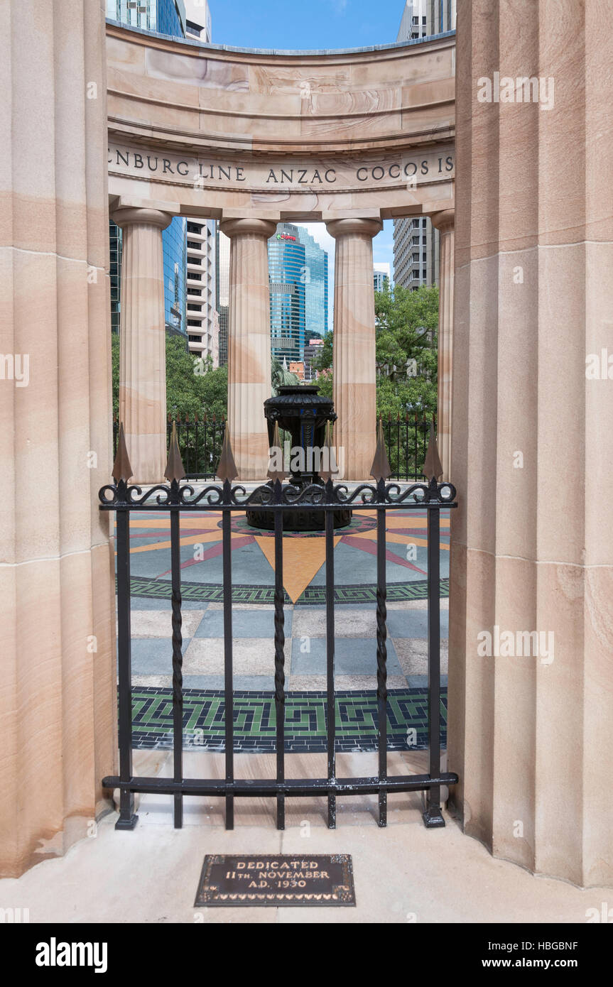 Anzac Square War Memorial, Anzac Square, Brisbane City, Brisbane, Queensland, Australia Stock Photo