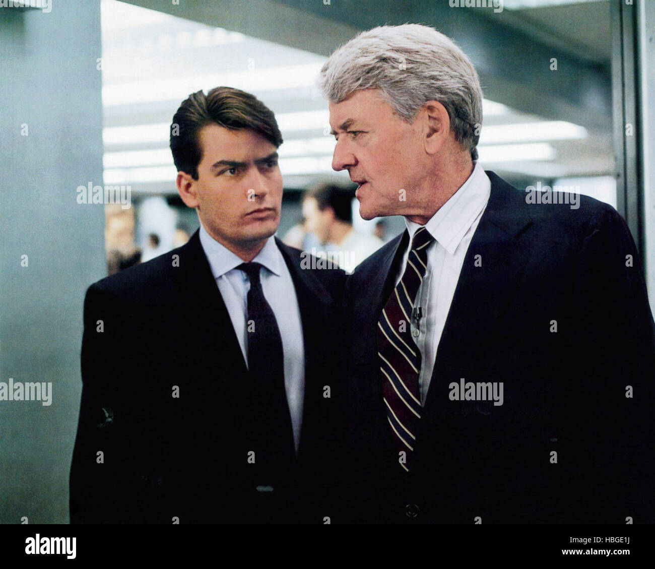 WALL STREET, from left, Charlie Sheen, Hal Holbrook, 1987, TM ...