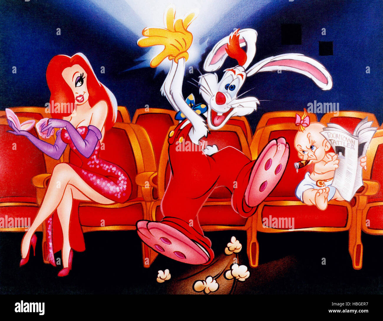 WHO FRAMED ROGER RABBIT From Left Jessica Rabbit Roger Rabbit Baby 