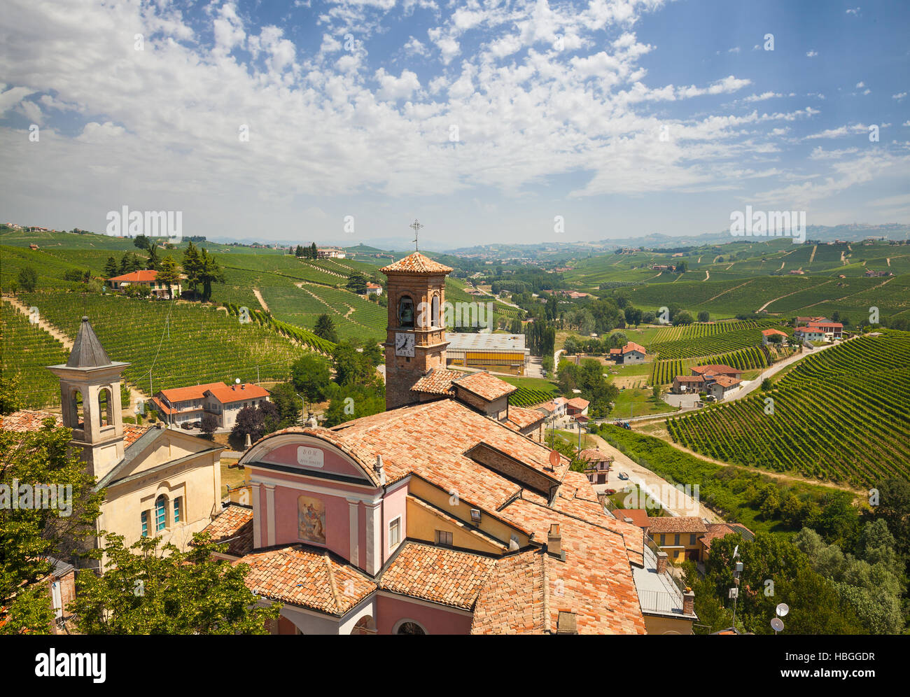 The Vineyards Of Barolo. Italy Stock Photo Alamy