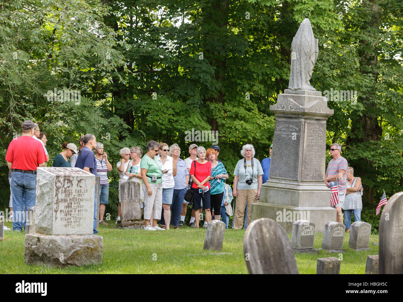 Tour of historic cemetery, Fort Plain, New York Stock Photo Alamy