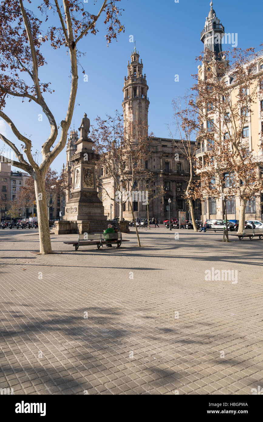 The Plaça de Antonio Lopez, Barcelona Stock Photo