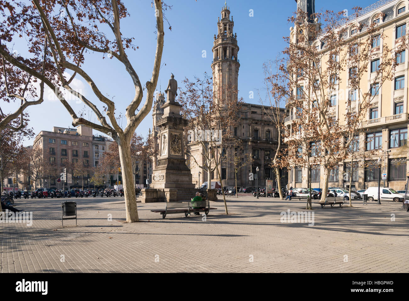 The Plaça de Antonio Lopez, Barcelona Stock Photo
