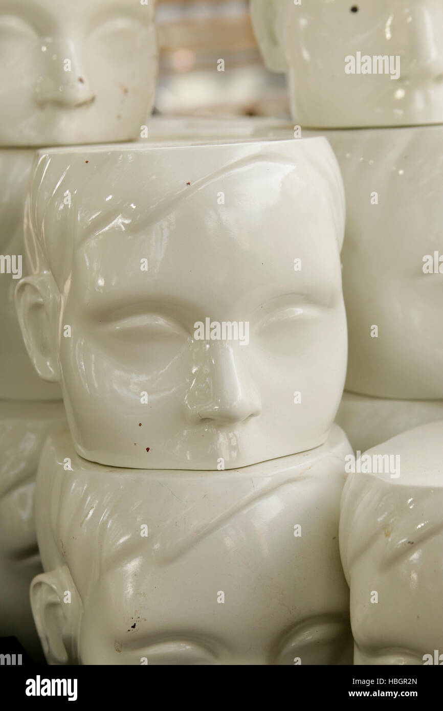 Ceramic heads Stock Photo