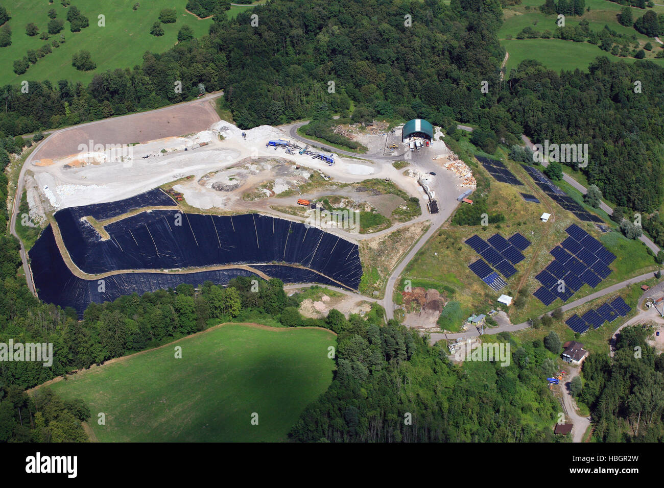 Typically sanitary landfill Stock Photo
