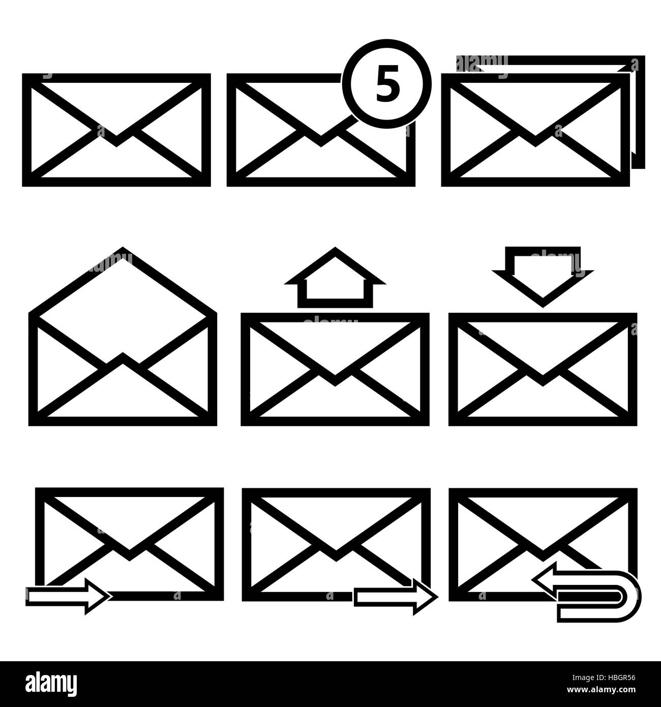 Email symbol letter icon Stock Photo Alamy