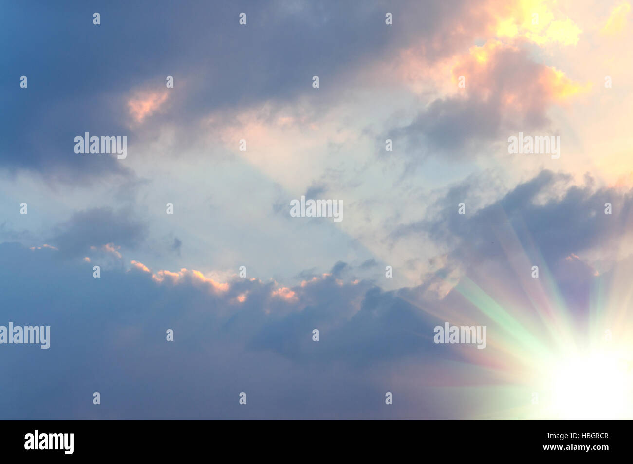 Abstract background of blue sky and clouds Stock Photo