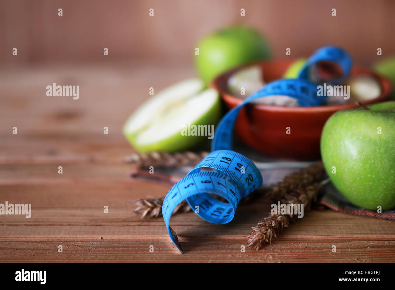 Vitamin apples breakfast cereal diet Stock Photo Alamy