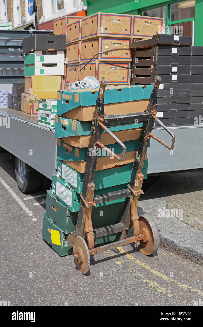 Dolly Cart Stock Photo Alamy