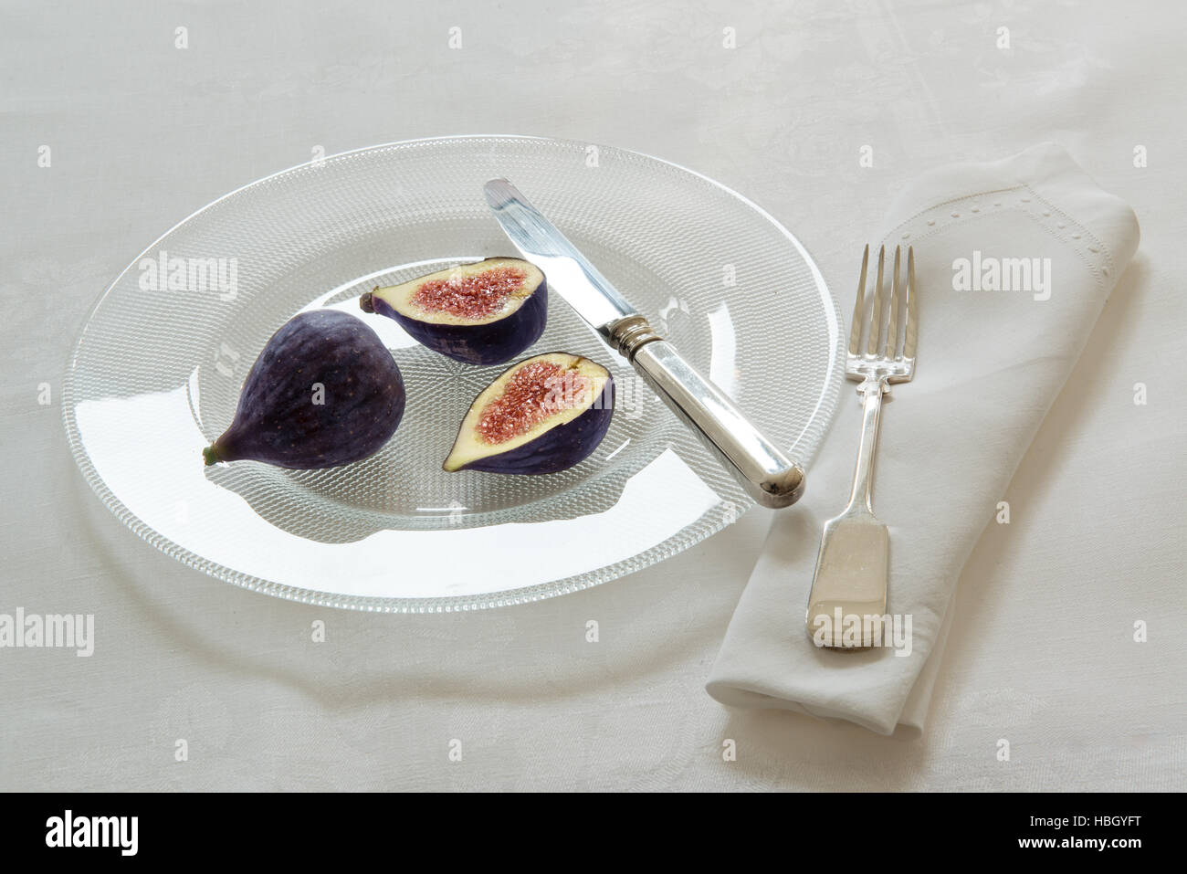 Figs on a plate Stock Photo