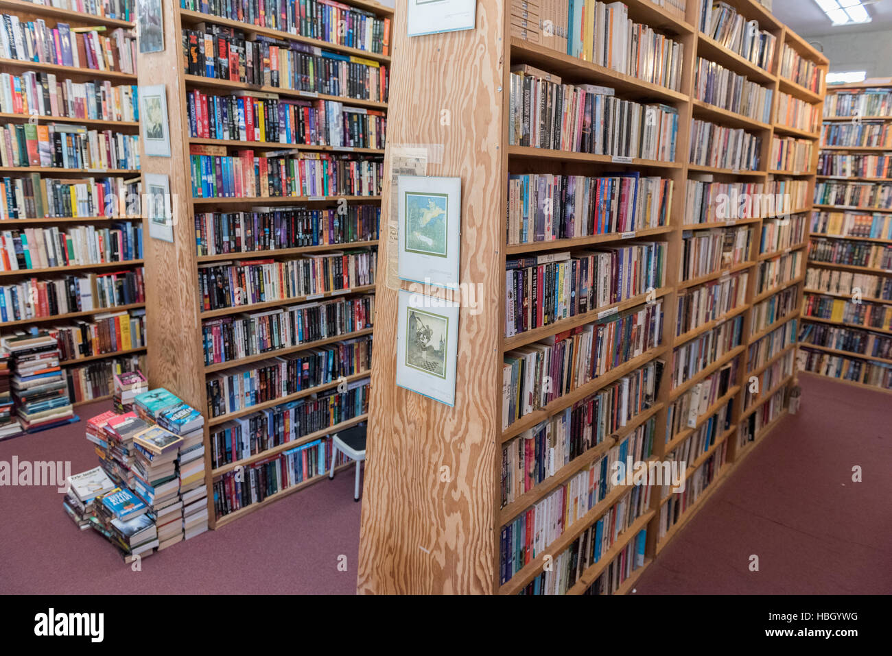 Interior view of Phoenix Bookshop, San Luis Obispo, California, USA Stock Photo