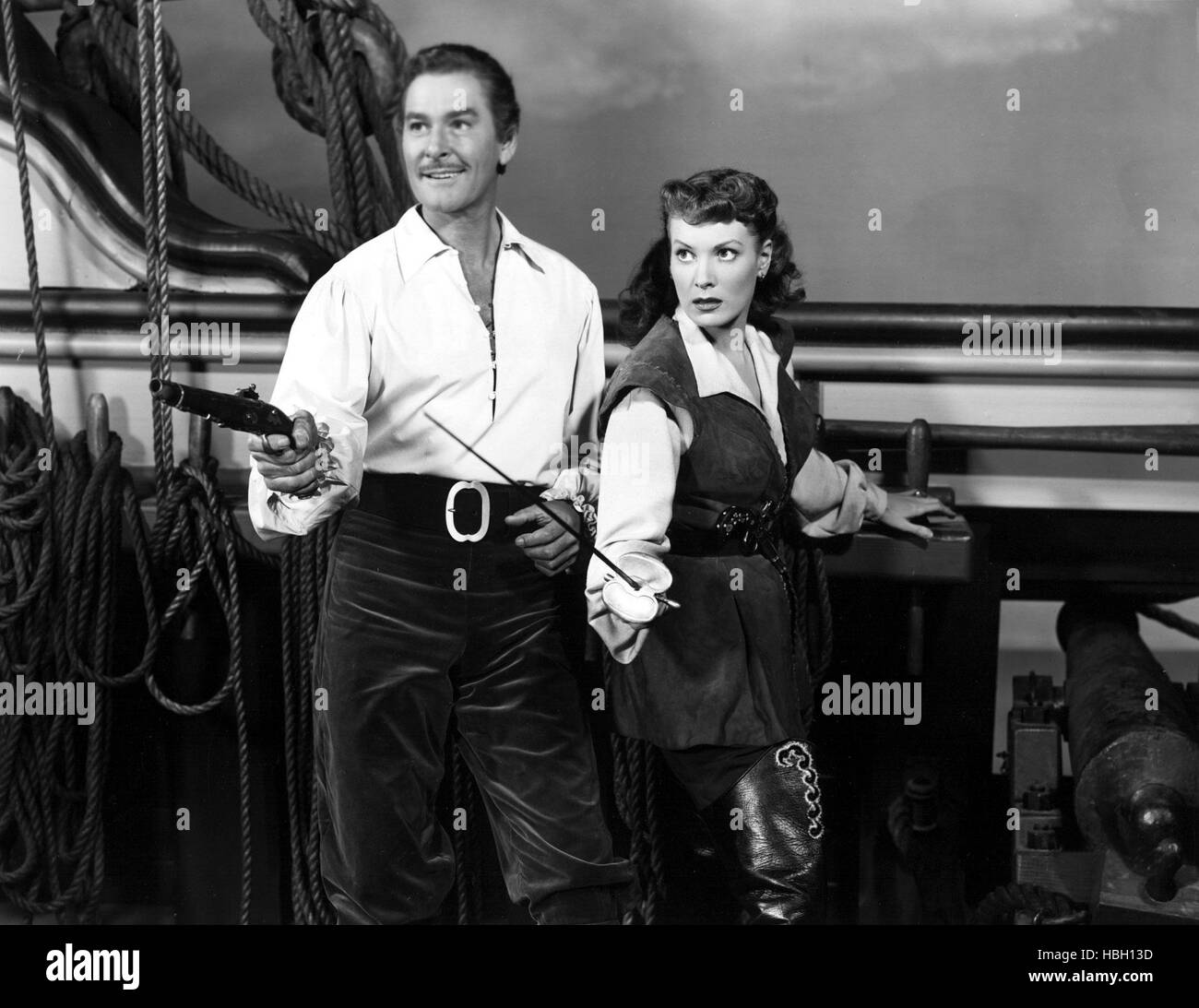AGAINST ALL FLAGS, Errol Flynn, Maureen O'Hara, 1952 Stock Photo - Alamy