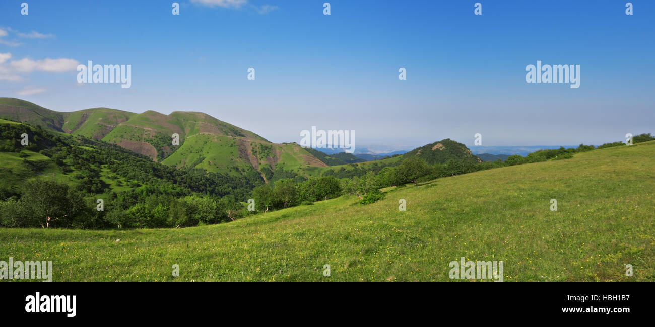 View from the green mountains Stock Photo