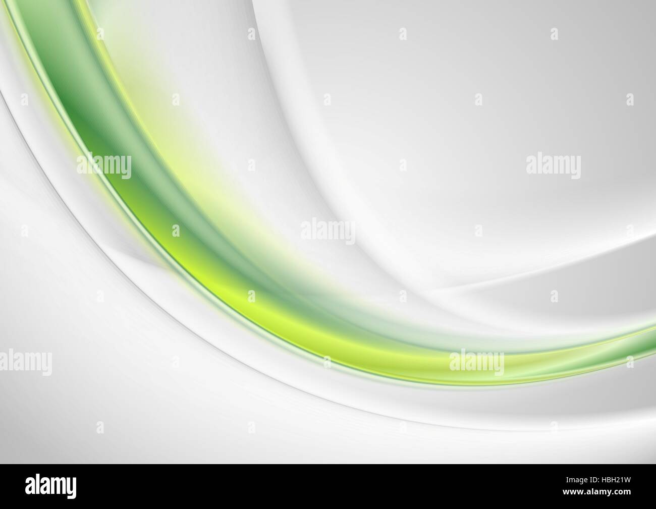 Green and grey abstract smooth waves design Stock Photo