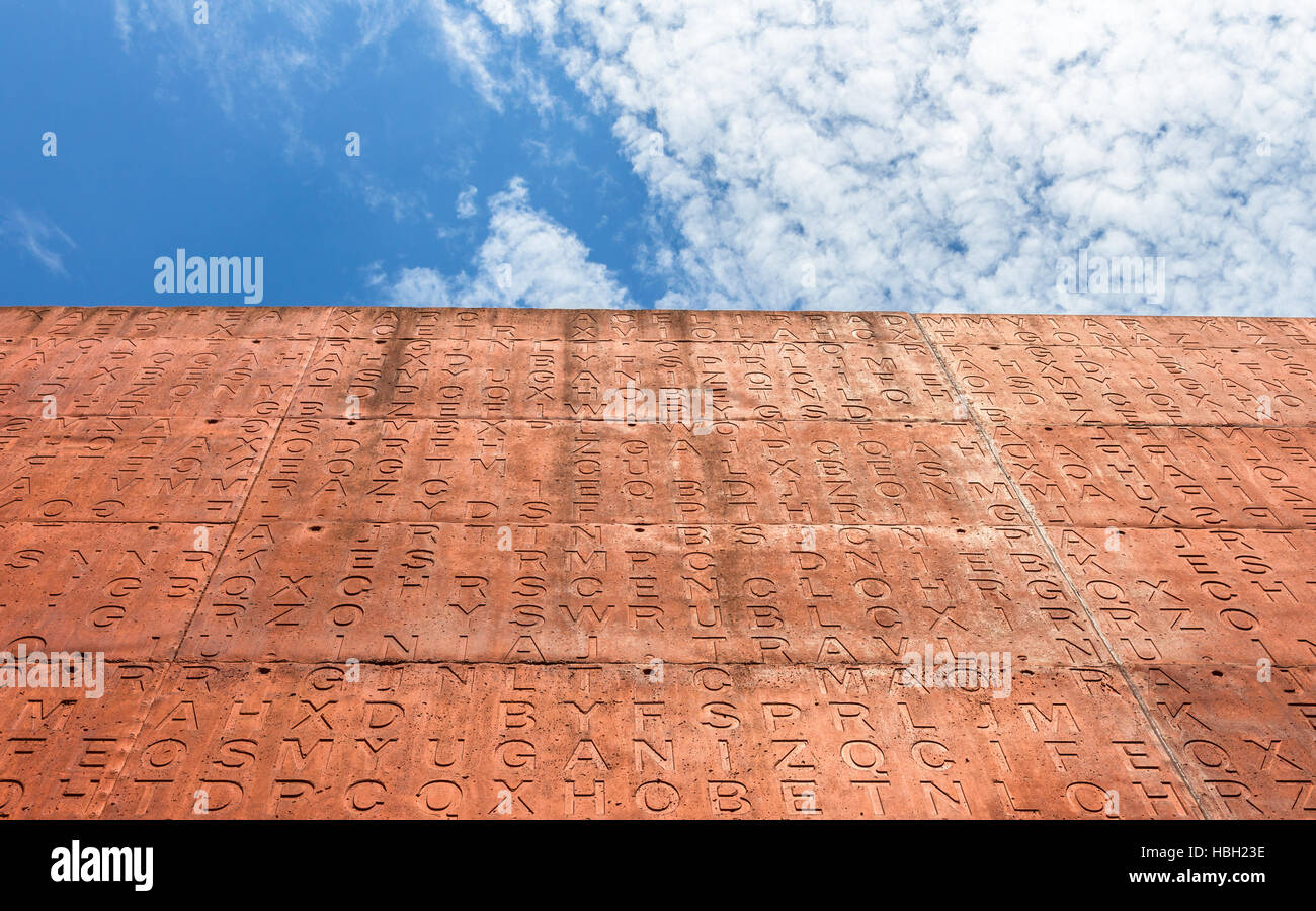 Wall of words Stock Photo