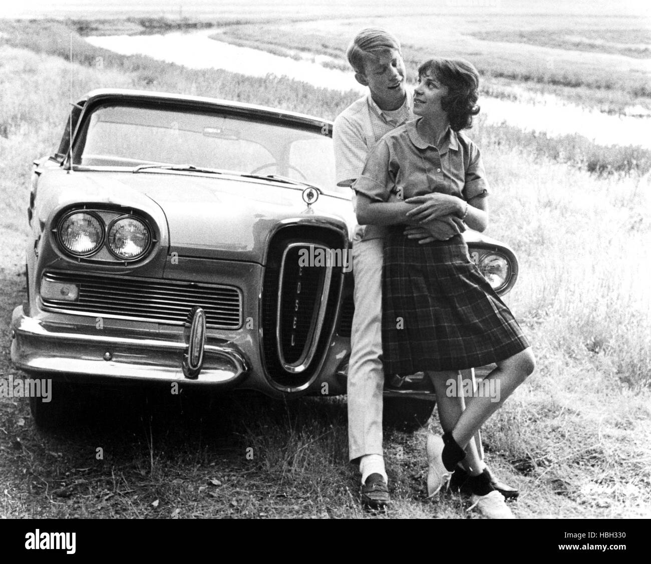 AMERICAN GRAFFITI, Ron Howard, Cindy Williams, 1973, Edsel Stock Photo